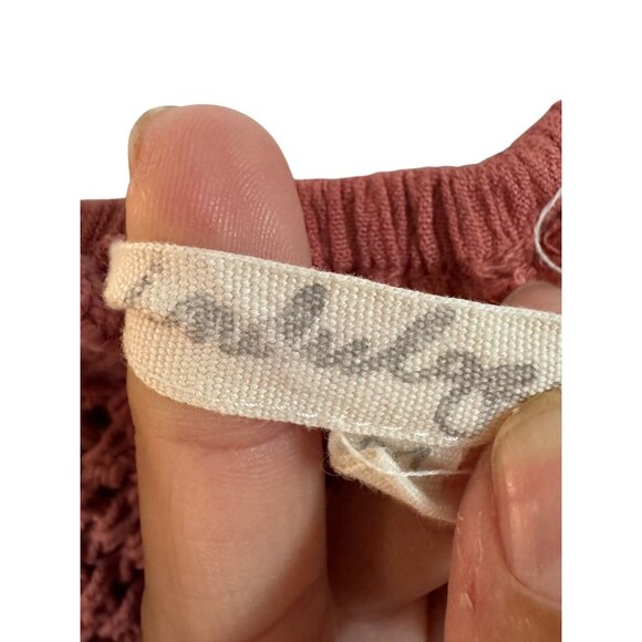 Anthropologie Boho Crochet Panel Spaghetti Strap Dress Womens Size M Rust Red - Picture 4 of 6